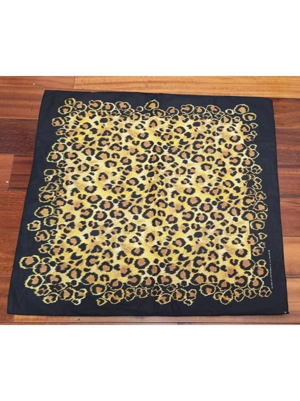 Les Foulards d'Henriette Leopard Print Square Scarf 30x31 Made USA
